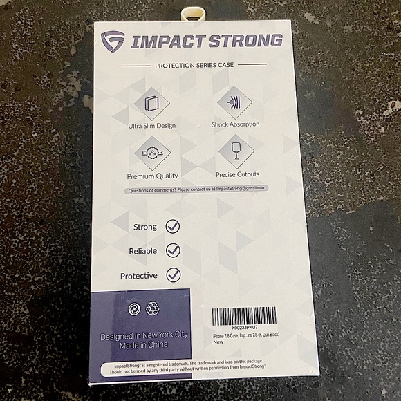 Brand New Impact Strong iPhone 7/8 Black Case - Picture 2 of 2